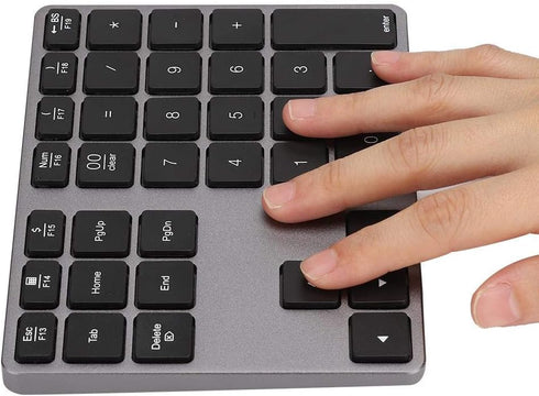 Bluetooth Numeric Keypad, 35Keys Ultra Thin Number Pad Bluetooth5.0 Rechargeable for Tablet for Windows for Laptop/Smartphone(Iron Gray)...