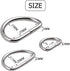 BronaGrand 60pcs Assorted Multi-Purpose Metal D Ring Semi-Circular D Ring for Hardware Bags Ring Hand DIY Accessories - 1/2 Inch, 3/4 Inch, 1 Inch...