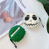 ZOSTLAND 2Pcs White Wireless EarphonCase,horrific Keychain Thick Soft Portable Ring Silicone Shockproof Protective Cover Box Compatible with Apple...