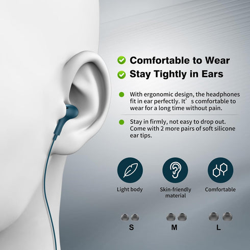USB C Headphones for iPhone 15,Samsung S24 Ultra S23 S22 S21 FE Plus Flip Fold A35 A54,Magnetic Wired Earbuds Stereo in-Ear Type C Earphones with ...