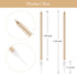 BEAN LIEVE 24-Count Birthday Candles - Long Thin Cake Candles Slow Burning Candles for Birthday, Wedding, Lucky Party Decoration (Champagne Gold)...