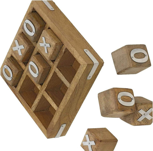 Handcrafted Gifts XO Blocks Tic Tac Toe Game Wooden- Family Board Games- Great Gifts for All Occasions...