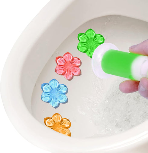 Simple Life Toilet Bowl Cleaner Gel | Fresh Flower Toilet Gel Stamp | Stops Limescale and Stains with Air Freshening Scent | Deodorizing Clean | 3...