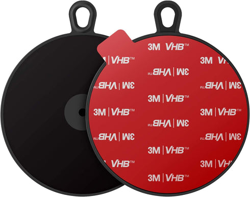 pop-tech Dash Suction Cup Mounting Disk: 95mm Car Mount Adhesive Dashboard Pad for Phone Holder - 3M Replacement Disc Sticky Sticker for Cam Winds...