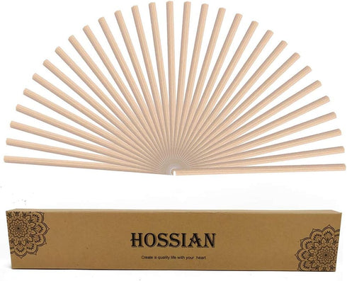 HOSSIAN 50pcs Reed Diffuser Sticks - Wood Rattan-Reed Sticks -Essential Oil Aroma Diffuser Sticks- Spa-Aromatherapy(10"/25cm)...