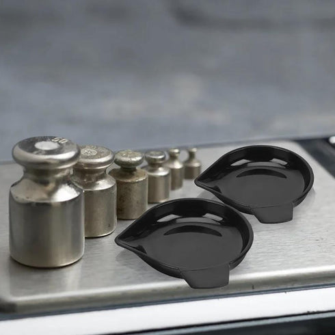 Weighing Pan Narrow Spout Plastic Scale Tray 5 Sizes Black Weighing Liquid Powder, etc. Lab Equipment -1 Set...