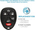 Keyless2Go Replacement for Keyless Entry Car Key Vehicles That Use 6 Button 15913427 OUC60270 Remote, Self-Programming - 2 Pack...