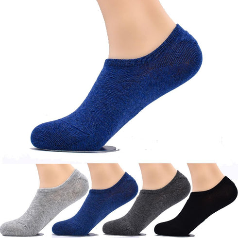Solid Loafer No Show Socks For Men & Women (Pack Of 4)...