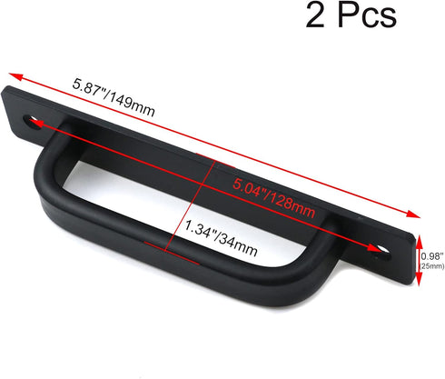 2Pcs Barn Door Handle Sliding Barn Door Pull Handle Kitchen Cabinet Drawer Handle Aluminum Alloy Flush Flat Base Cabinet Pull Door Panel Pull (5.0...
