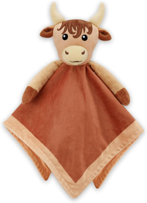 Highland Cow Baby Security Blanket for Boys-Cow baby lovey-Baby Boy Nursery Stuff-Gift for Newborn Boy Baby Shower...