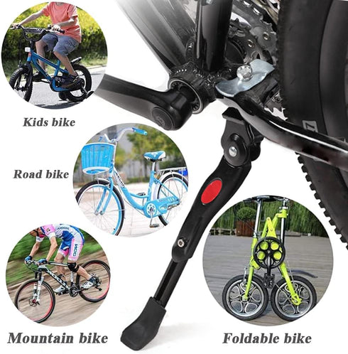 Mesee Bike Kickstand, Adjustable Aluminium Alloy Bicycle Side Support Stand Fit 24'' 26'' Tire Mountain Road Kids Adult Cycling...