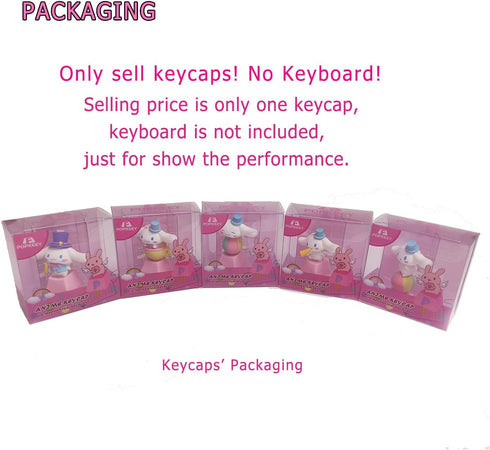Hello Kittty Keycaps Japanese Anime White Cat Key Caps?Compatible with Cherry MX Switches Custom Gaming Mechanical Keyboard (Hello Kittty)...
