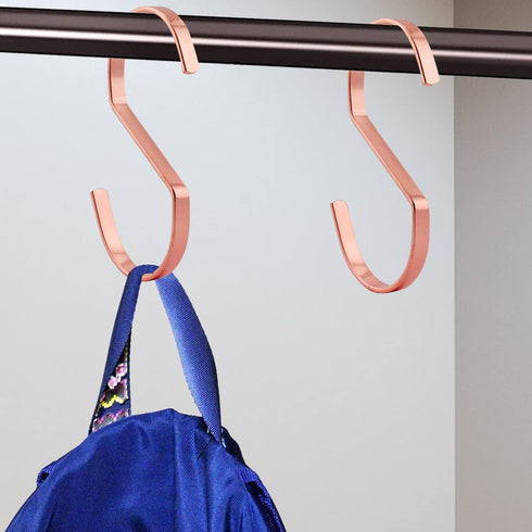 16-Pack 4 Inch Flat S Shape Hooks Heavy-Duty Chrome Finish Hanging S Hooks for Kitchenware, Pots, Utensils, Plants, Towels, Gardening Tools, Cloth...