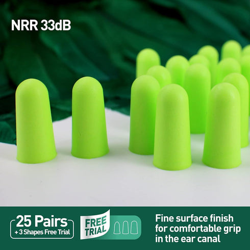EARS SECRET Foam Ear Plugs for Sleeping, 25+3 Pairs Earplugs 38dB Comfortable Ear Plugs for Sleeping Noise Cancelling, Travel, Snoring, Concert, L...