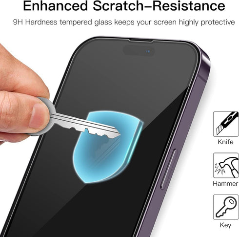 JETech Full Coverage Screen Protector for iPhone 14 Pro 6.1-Inch, Black Edge Tempered Glass Film with Easy Installation Tool, Case-Friendly, HD Cl...