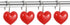 CHICTIE Red Heart Shower Curtain Hooks Rings,Set of 12 Decorative Shower Curtain Hooks,Valentines Day Stainless Steel Rust Resistant Shower Rings ...