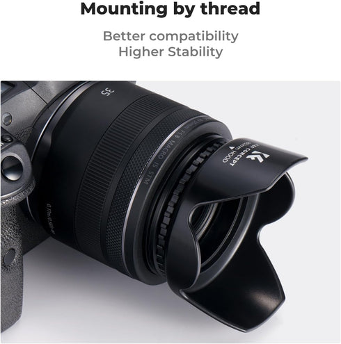 K&F Concept 52mm Tulip Flower Lens Hood for Nikon D3300 D3200 D3100 D5500 D5300 D5200 D5100 DSLR Cameras with AF-S 800mm f/5.6E FL ED VR, AF-S 300...