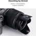 K&F Concept 52mm Tulip Flower Lens Hood for Nikon D3300 D3200 D3100 D5500 D5300 D5200 D5100 DSLR Cameras with AF-S 800mm f/5.6E FL ED VR, AF-S 300...
