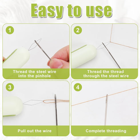 2pcs 2 in 1 Needle Threader Seam Ripper, Integrated Seam Remover & Needle Threading Tool Multifunctional Seam Rippers for Sewing Crafting Knitting...