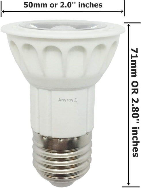 Anyray 2-LED 50-Watt Replacement Bulb for Kitchen Range Hood Bulb European Hoods Standard 5W=50W E27 Base (2-Bulbs)