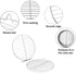 TeamFar Round Cooling Rack Set of 4, 7½ Inch Round Baking Steaming Roasting Rack Set Stainless Steel for Pot Air Fryer, Healthy & Mirror Finish, D...