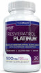 Resveratrol Platinum Antioxidants Supplement: Powerful Anti Aging Formula with Pure, Natural Trans Resveratrol for Immune Support, Vitality and Br...
