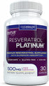 Resveratrol Platinum Antioxidants Supplement: Powerful Anti Aging Formula with Pure, Natural Trans Resveratrol for Immune Support, Vitality and Br...