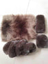 1 Set 4 Pcs Fluffy Steering Wheel Cover&Handbrake Cover&Gear Shift Cover&Fluffy Auto Center Console Cover Faux Wool Steering Wheel Covers for Wome...