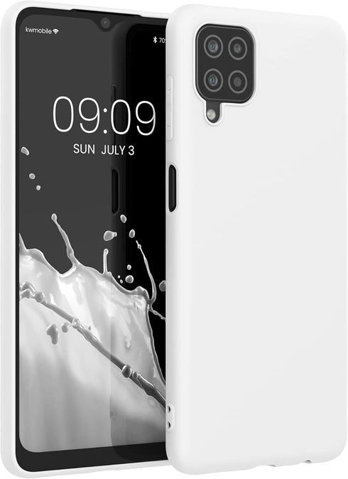 kwmobile Case Compatible with Samsung Galaxy A12 Case - Soft Slim Protective TPU Silicone Cover - White Matte...