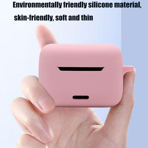 Silicone Case for TOZO NC2 in-Ear Detection Bluetooth Headphones,Premium Soft Skin Cover Shock-Absorbing,Anti-Scratch Protective Case with Keychai...
