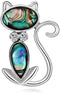 Cat Brooch Pins for Women Fashion Scarf Buckle Alloy Rhinestone Animal Brooch...