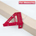 Little World 3D Multi-Angle Measuring Ruler - 45/90 Degree Aluminum Alloy Woodworking Square Protractor, Drawing Line Ruler, Durable Aluminum Allo...