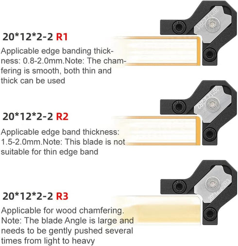 Chamfer Plane Edge Plane Edge Banding Trimmer Veneer Edge Trimmer Edge Chamfer Burr Scraper for Woodworking (R1)...