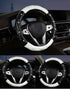 Amuahua Car Steering Wheel Cover, 38CM/15 Universal PU Leather DAD Cystal Diamond Steering Wheel Cover Four Seasons Steering Cover for Women & Gir...