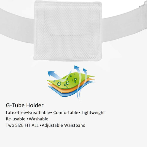 Feeding Tube Peritoneal Dialysis G Tube Belt G-Tube Holder, Comfortable and Concealment Gastrostomy Abdominal Dialysis Tubes Pads J-Tube Covers wi...