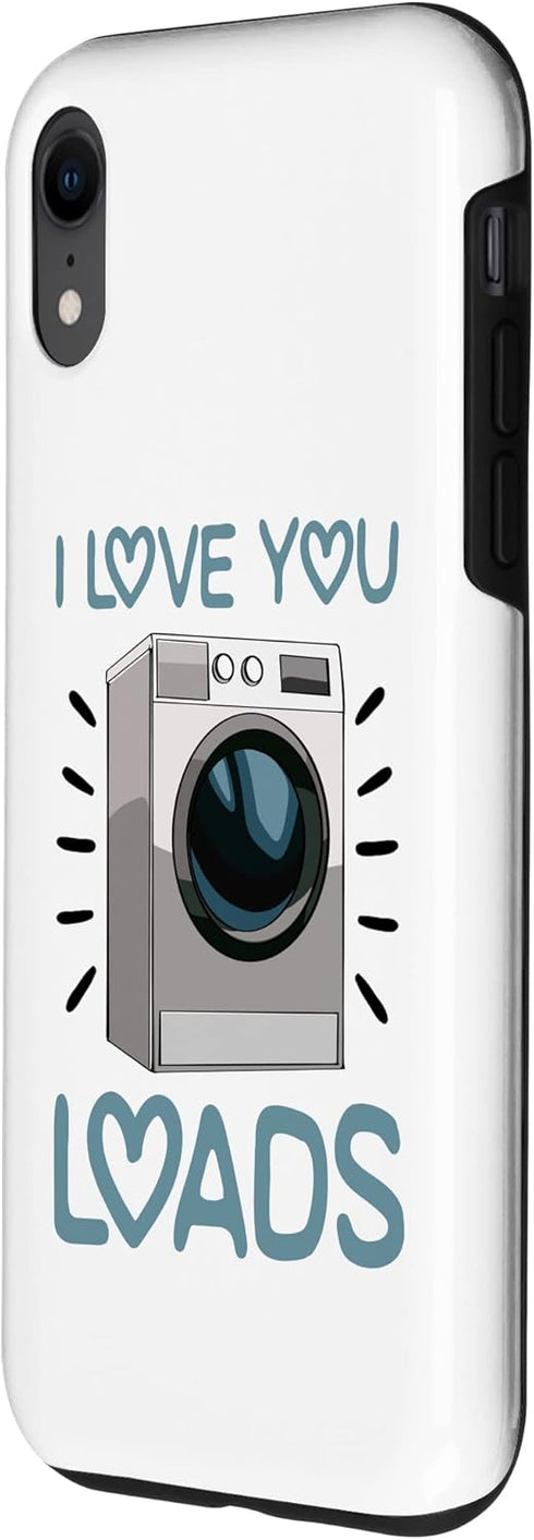 iPhone XR I love You Loads Mechanic Funny Women Washing Machine Love Case...