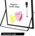 Desktop WhiteBoard 10” X 10”, Magnetic Double-Sided Mini Dry Eraser White Board Easel, 360° Reversible to Do List Notepad, Portable Tabletop Memo ...