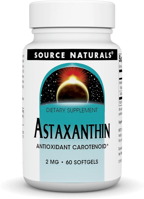 Source Naturals Astaxanthin, Antioxidant Carotenoid, 2mg - 60 Softgels...