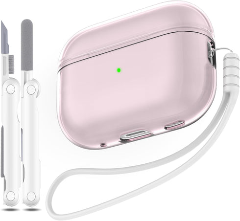 Airpods Pro 2nd/1st Generation Case Cover, Compatible with Airpods Pro Case 2nd Gen USB C Charging Port, Clear Soft Transparent Military Grade Sho...