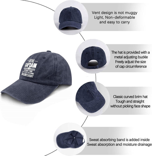 The Cap Tam is Always Right and Im The Captain Trucker Hat Camp Hat Pigment Black Trucker Hats Women Gifts for...