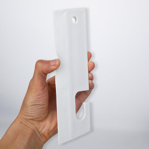 White Silicone Squeegee with Hanging Hook Mini Soft Window Squeegee Shower Small Scraper Squeegee Water Blade Glass Cleaning Squeegee for Shower D...