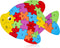 LovesTown Goldfish Wooden Puzzle, 26PCS Jigsaw Puzzle Alphabet and Number Building Blocks for Kids Toddler Preschool...