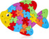 LovesTown Goldfish Wooden Puzzle, 26PCS Jigsaw Puzzle Alphabet and Number Building Blocks for Kids Toddler Preschool...