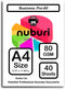 Nuburi - A4 Size Printer Paper - Great for Professional Documents - 80 gsm / 21lb (40 Sheets)...