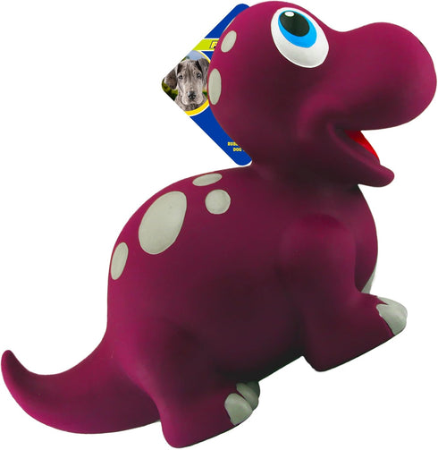 PetSport Naturflex Large Brontosaurus Latex Dog Chew Toy | All-Natural Soft, Squeaky, Non-Toxic Rubber Chew Toy | Safe for Indoor Play | 9"...