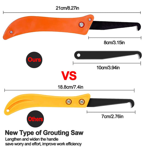 22Pcs Grout Remover Tool, 2 Grout Hand Saw and 20 Grout Removal Knife, Caulking Removal Tools, Tile Joint Cleaning Tool, Caulking Edge Kit, Tile C...