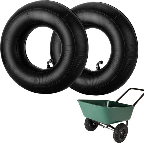 4.10/3.50-4" Inner Tube Tire with TR-87 Bent Valve Stem Replacement Lawn Mower Tire Tubes Wheelbarrow Tires for Tractor Garden Carts Hand Trucks M...