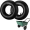 4.10/3.50-4" Inner Tube Tire with TR-87 Bent Valve Stem Replacement Lawn Mower Tire Tubes Wheelbarrow Tires for Tractor Garden Carts Hand Trucks M...
