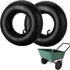 4.10/3.50-4" Inner Tube Tire with TR-87 Bent Valve Stem Replacement Lawn Mower Tire Tubes Wheelbarrow Tires for Tractor Garden Carts Hand Trucks M...