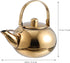 Cabilock Stainless Steel Teapot 1000ML Teapot with Removable Infuser & Spout Filter, Thicken Tea Kettle Stovetop Safe Teapot Infuser Kettle for Co...
